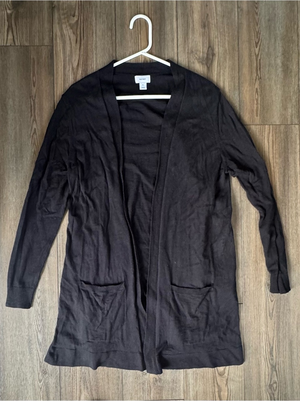 OLD NAVY Black Open-Front Pocket Cardigan Sweater XL